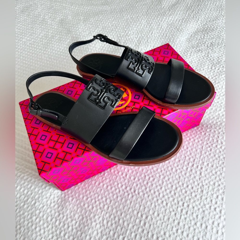 Women's Tory Burch Sandals Size 8 Black.